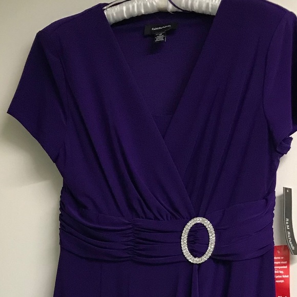 New With Tags R&M Richards Purple Dress Size 14 - Picture 2 of 5